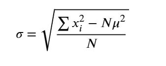 alternative population standard deviation formula