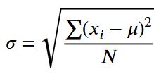 population standard deviation formula