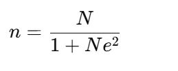 slovin's sample size formula