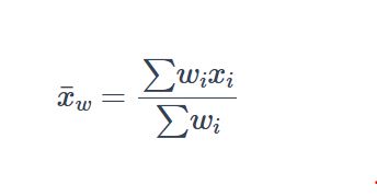 Weighted Mean Formula