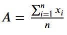 arithmetic mean formula