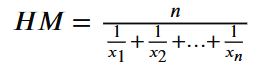 expanded harmonic mean formula