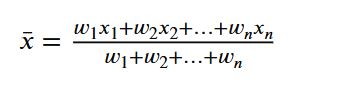 expanded weighted mean formula