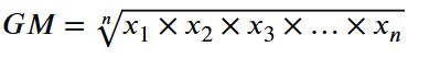 geometric mean formula - nth root method