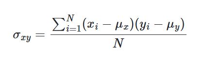 population covariance formula
