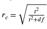 r critical value formula