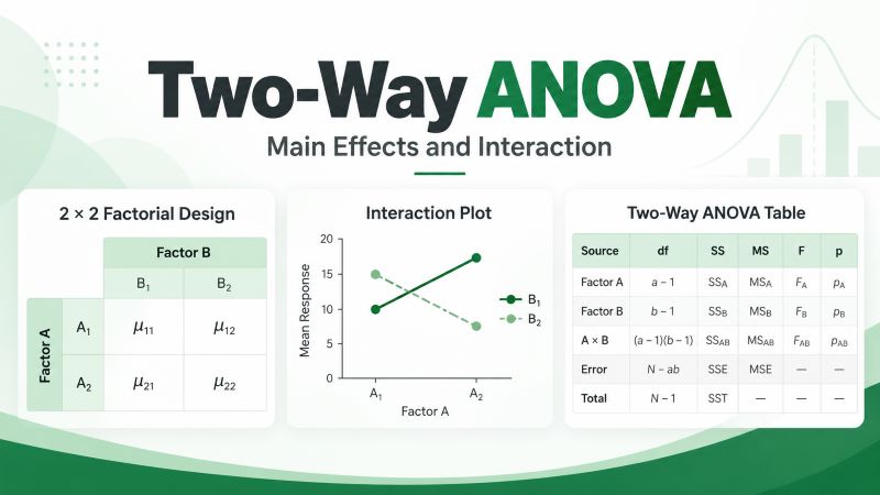 Two-Way ANOVA and how to calculate it by hand